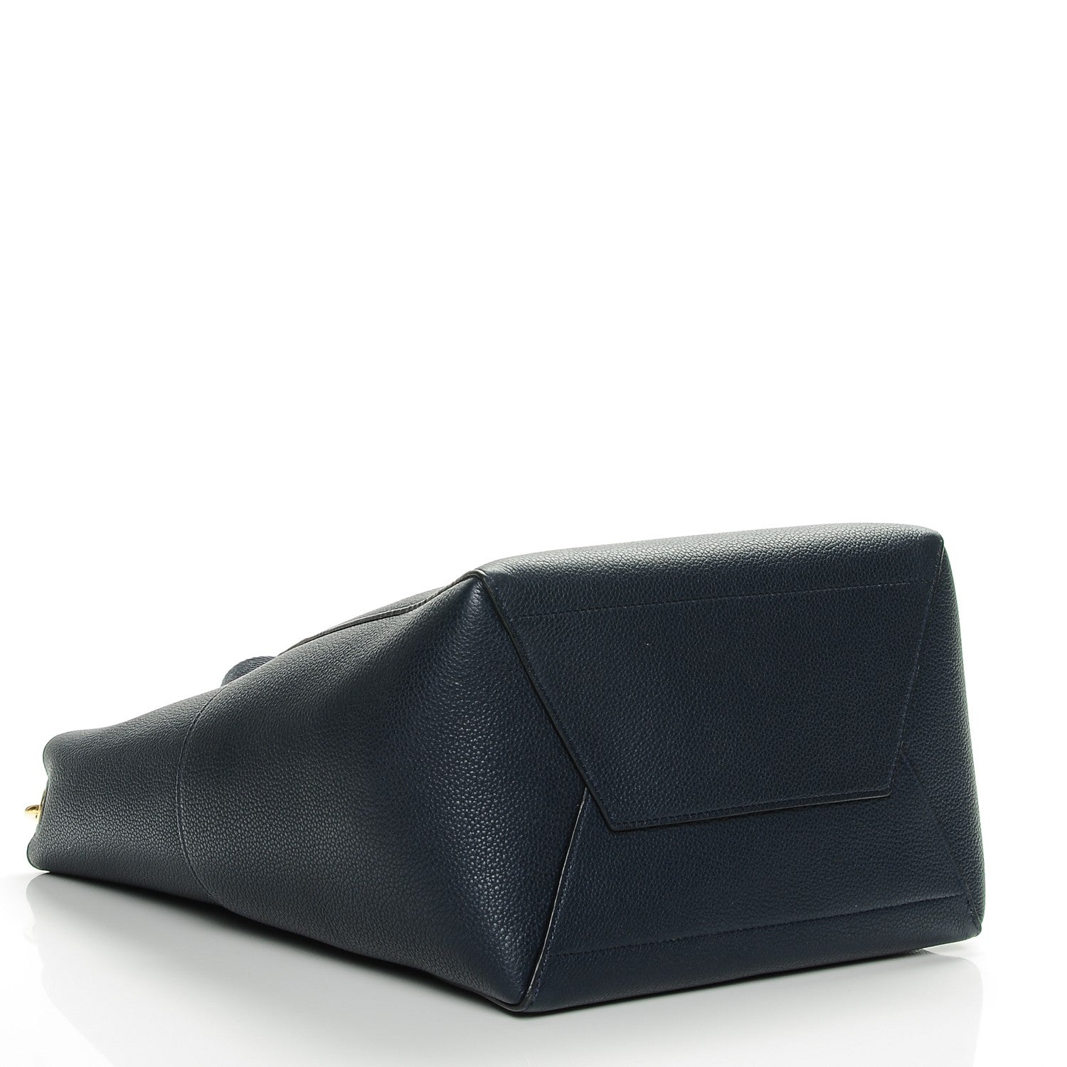 Celine Soft Grained Calfskin Sangle Bucket Bag Navy Blue 4 of 6