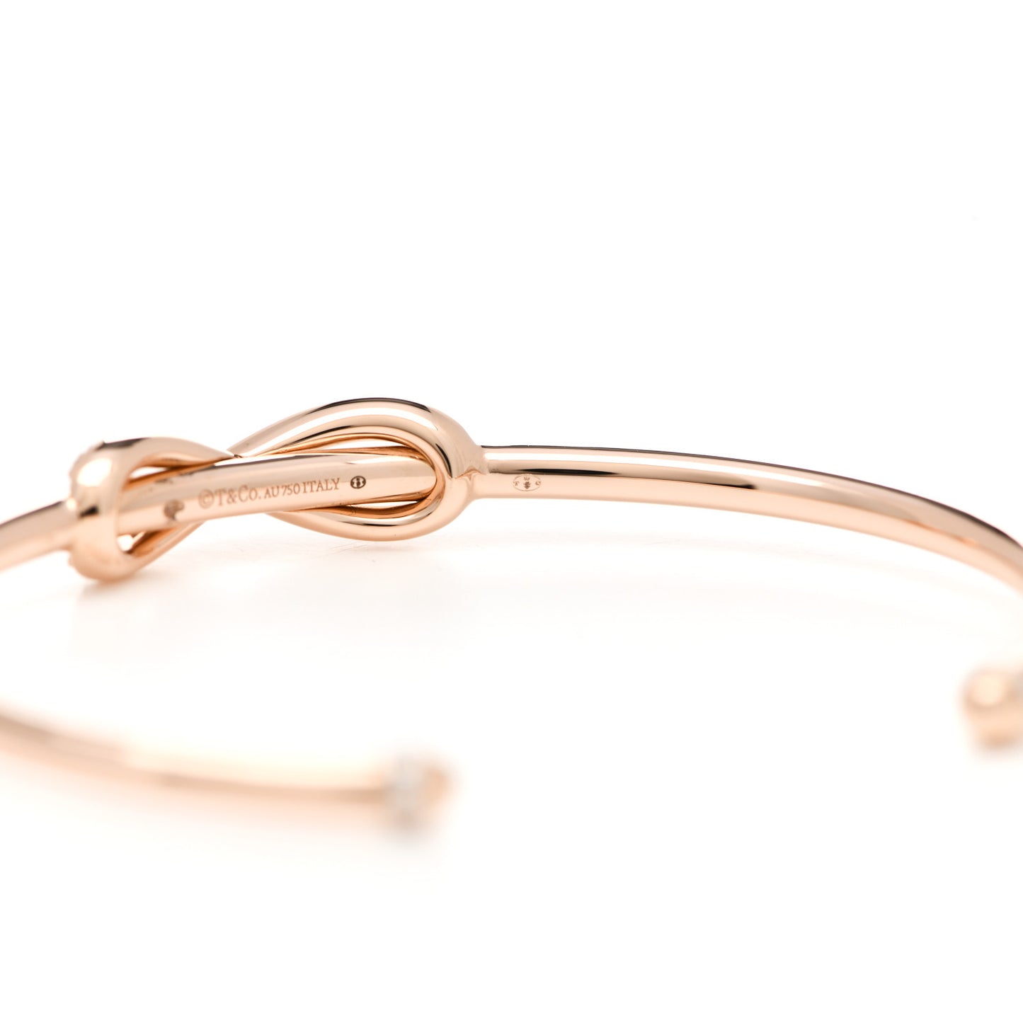 18K Rose Gold Diamond Infinity Cuff Bracelet
