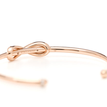 Tiffany 18K Rose Gold Diamond Infinity Cuff Bracelet 3 of 4