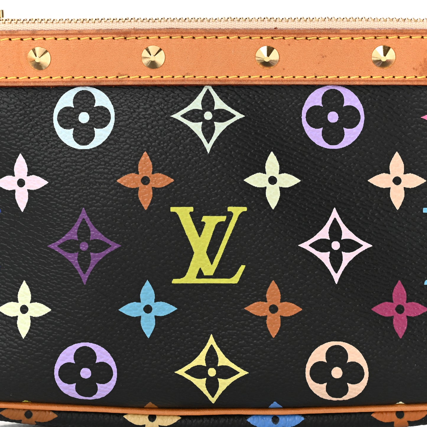 Monogram Multicolor Pochette Accessories Black