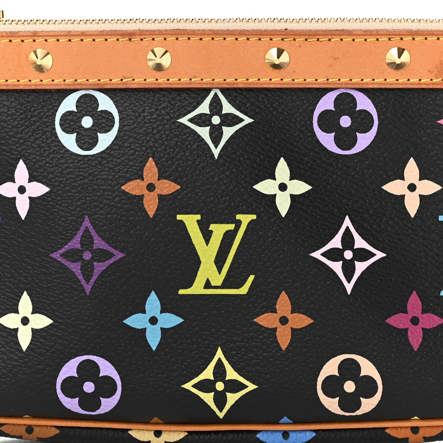 Louis Vuitton Monogram Multicolor Pochette Accessories Black 7 of 10