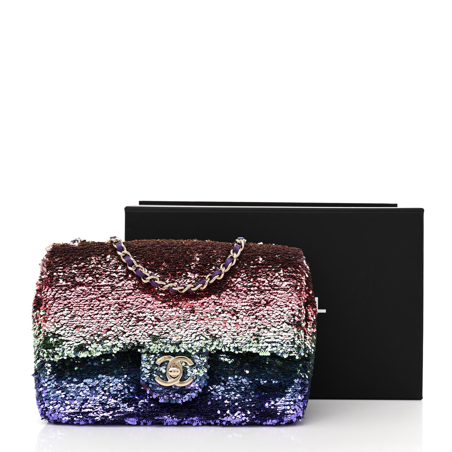Chanel Gradient Sequin CC Small Single Flap Multicolor 11 of 11