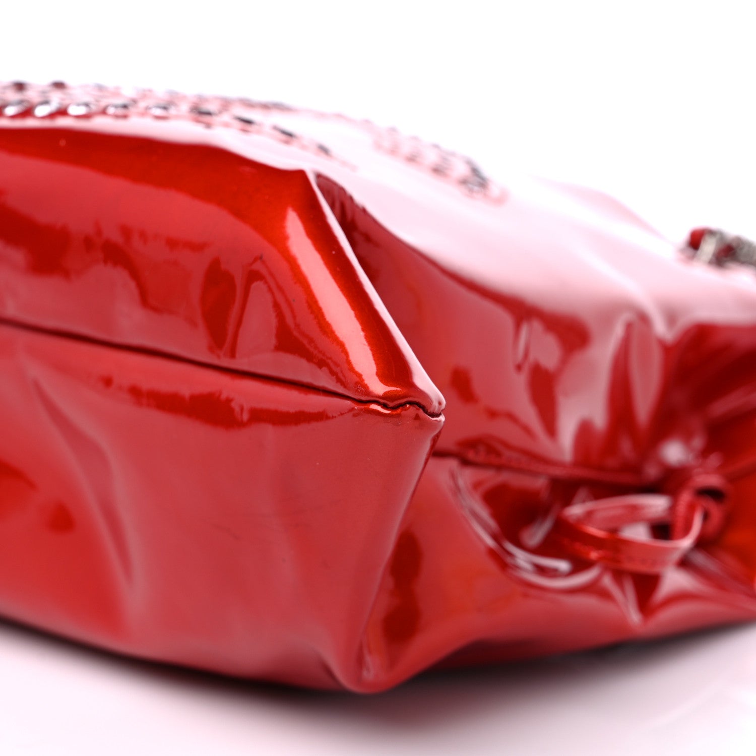 Chanel Patent Crystal Strass Bonbons Tote Red 9 of 13