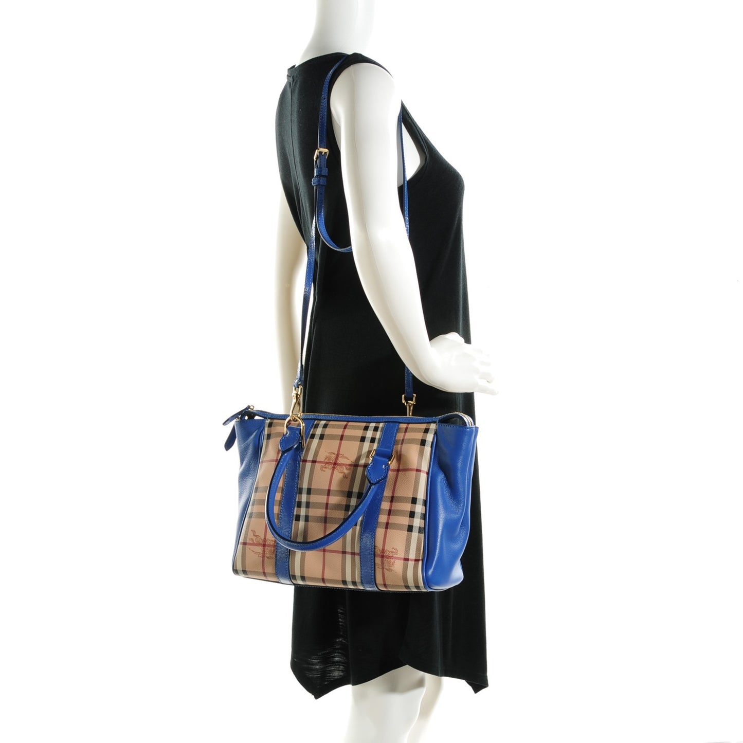Haymarket Check Medium Chatton Tote Light Steel Blue