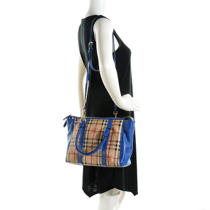 Burberry Haymarket Check Medium Chatton Tote Light Steel Blue 2 of 7
