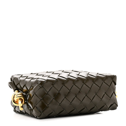 Bottega Veneta Polished Nappa Intrecciato Knot Mini Loop Camera Bag Kaki 4 of 11