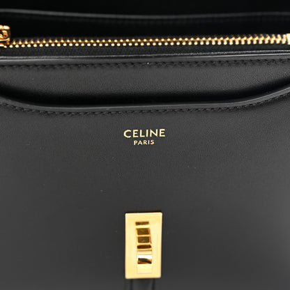 Celine Satinated Calfskin Mini 16 Top Handle Bag Black 6 of 10