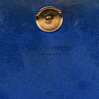 Saint Laurent Grain De Poudre Small Classic Monogram Kate Satchel Royal Blue 7 of 16