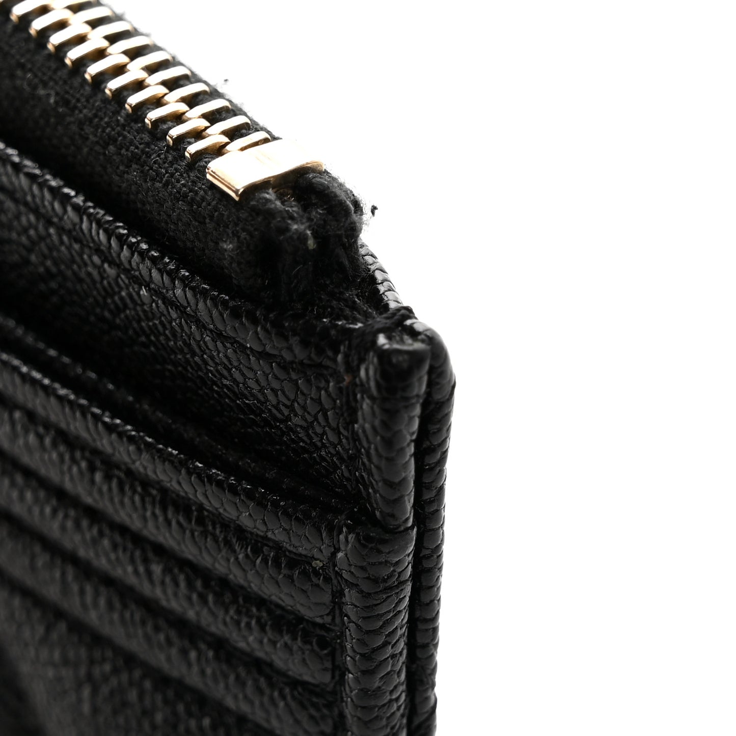 Caviar Quilted Classic Zip Boy Pouch Black