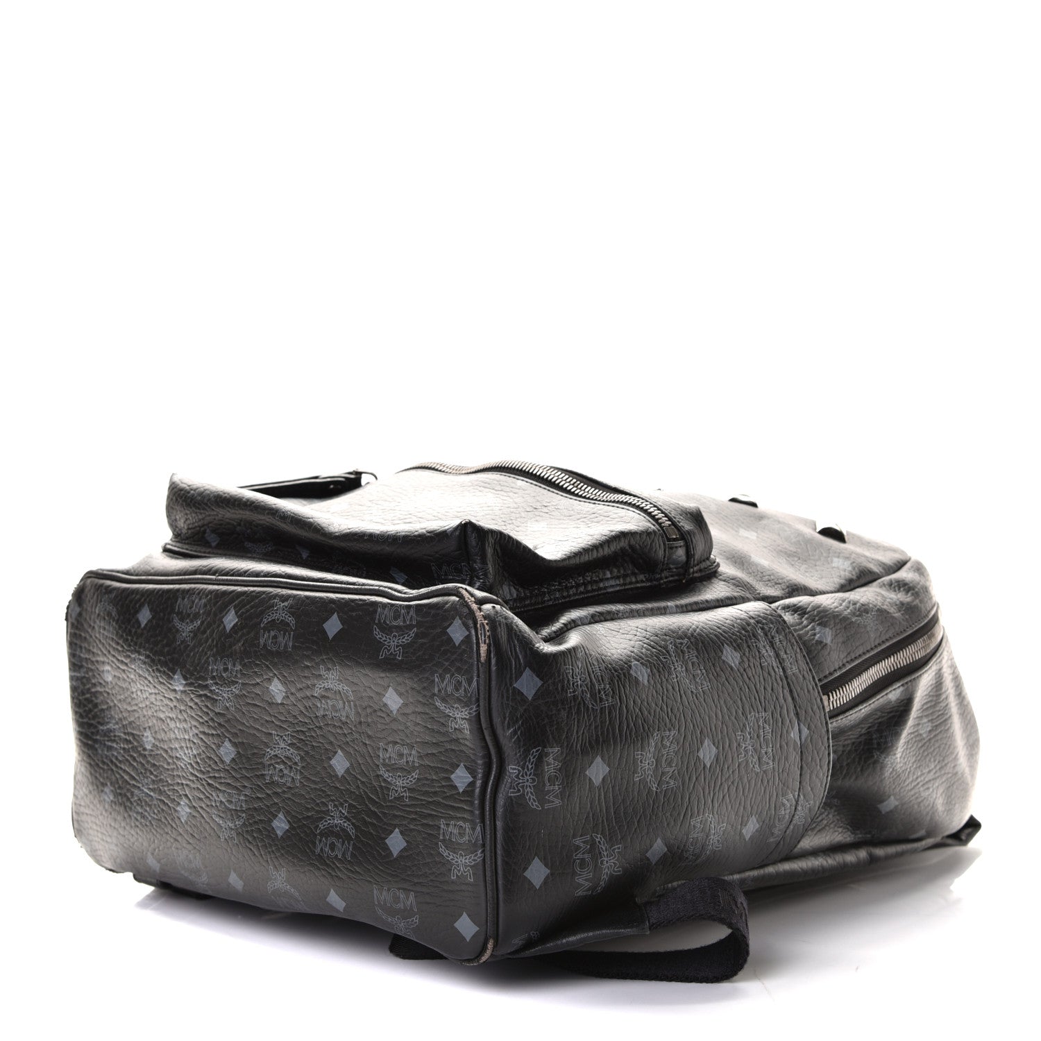 MCM Visetos Medium Sprinkle Stud Stark Backpack Black 7 of 9
