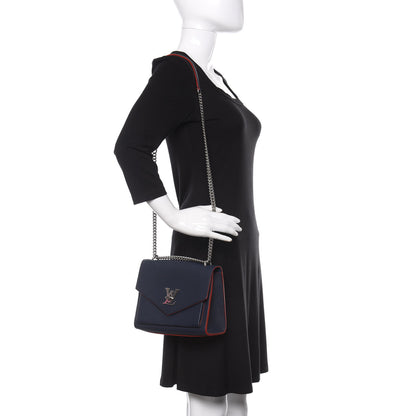 Louis Vuitton Soft Calfskin Mylockme Chain Bag BB Marine Rouge 2 of 11