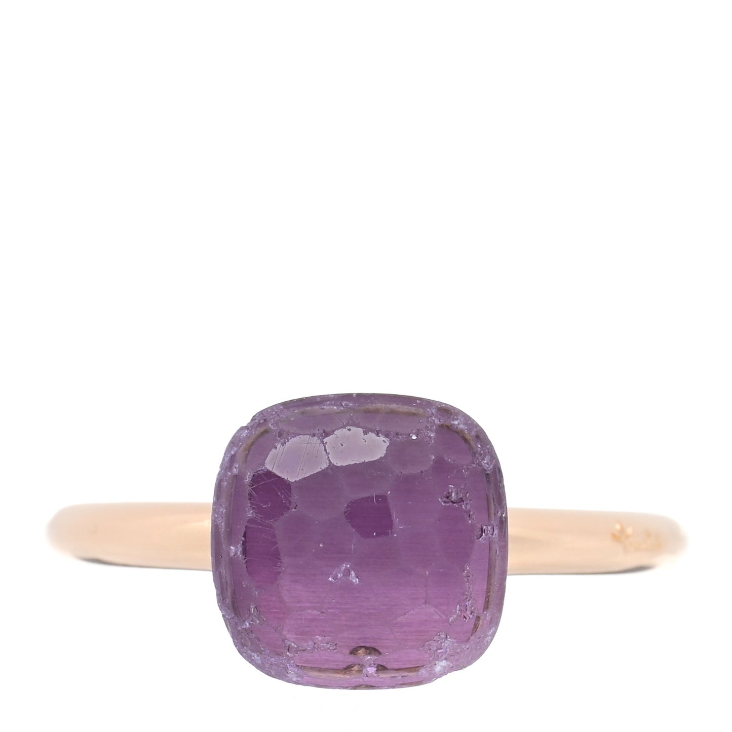 18K Rose Gold Amethyst Classic Nudo Ring 53 6.5