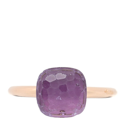 Pomellato 18K Rose Gold Amethyst Classic Nudo Ring 53 6.5 1 of 5