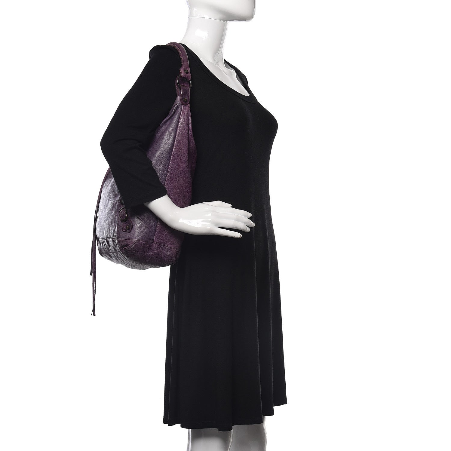 Balenciaga Agneau Classic Hardware Day Hobo Raisin 2 of 25