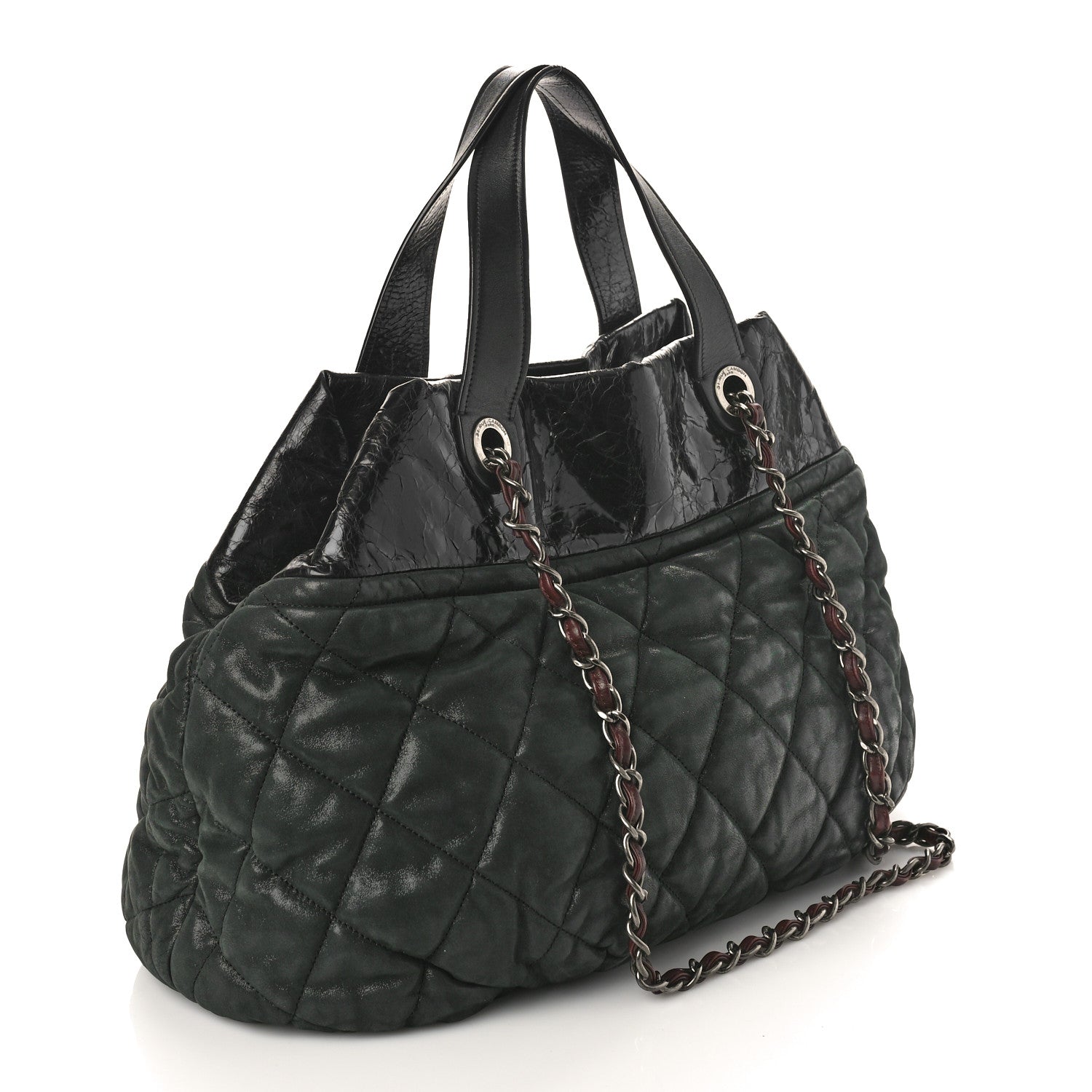 Chanel Iridescent Calfskin Quilted Large In The Mix Tote Black 2 of 10