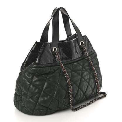 Chanel Iridescent Calfskin Quilted Large In The Mix Tote Black 2 of 10