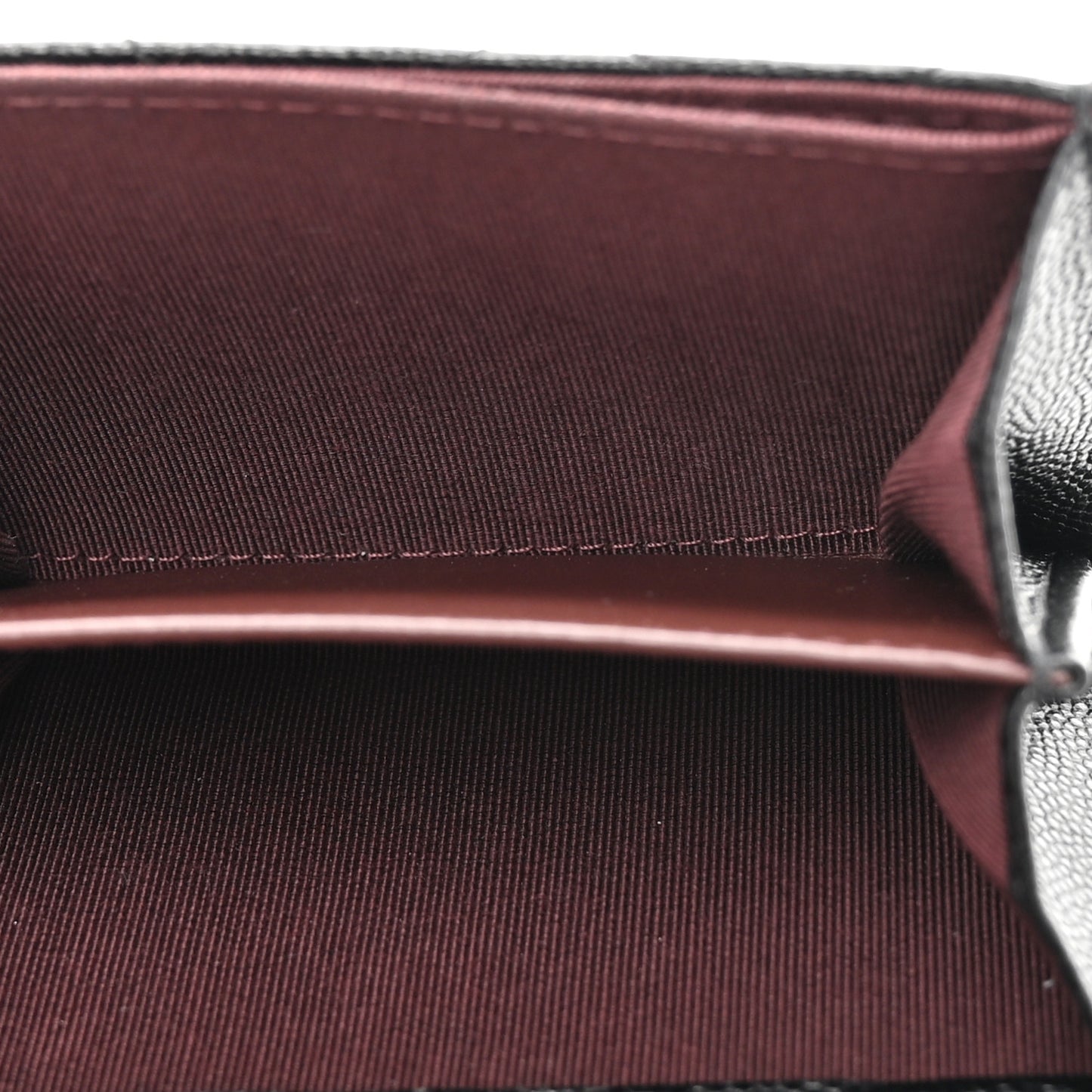 Caviar Quilted Flap Card Holder On Chain Black