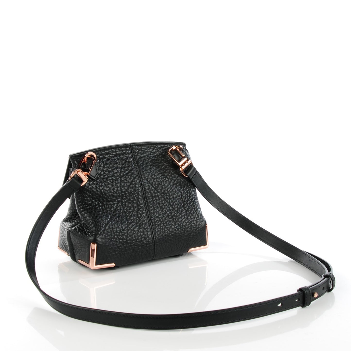 Calfskin Small Marion Soft Black Rose Gold Hardware