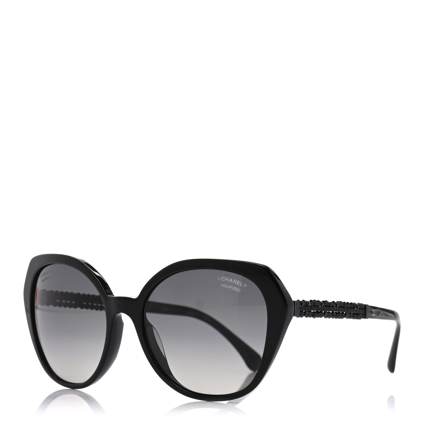 Acetate Cat Eye 5375 Sunglasses Black