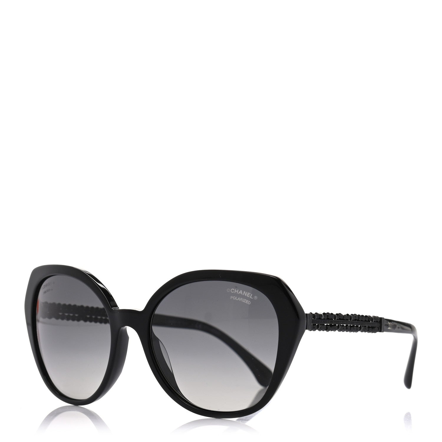 Chanel Acetate Cat Eye 5375 Sunglasses Black 1 of 7