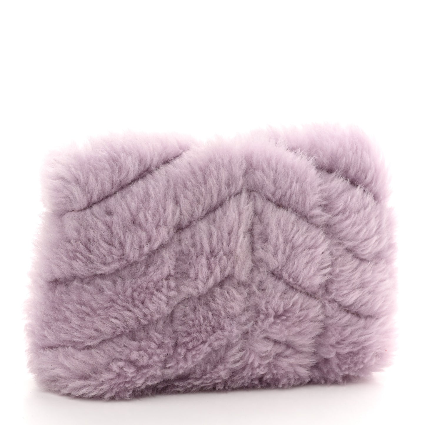 Shearling Quilted Monogram Loulou Puffer Pouch Clutch Lilac