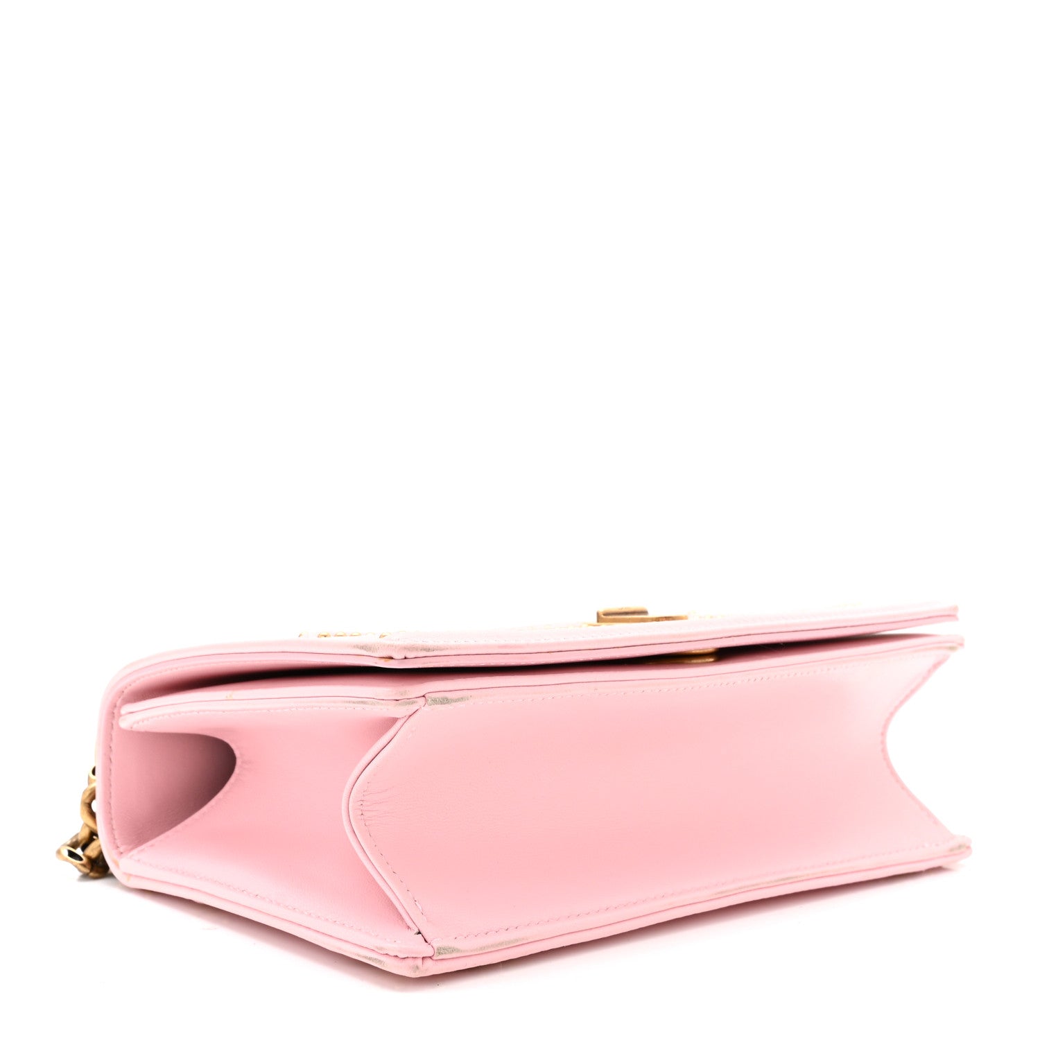 Christian Dior Lambskin Studded Small Diorama Flap Bag Baby Pink 4 of 10
