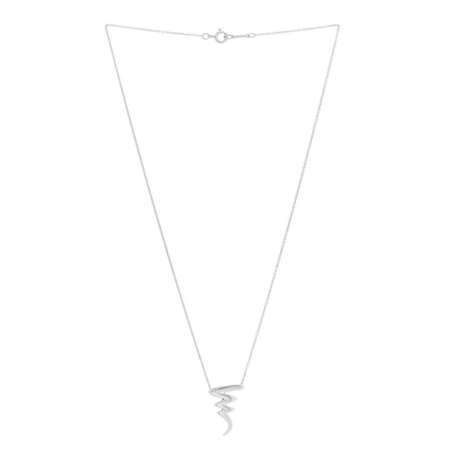 Tiffany Sterling Silver Paloma Picasso Scribble Pendant Necklace 3 of 6