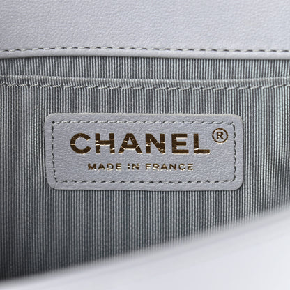 Chanel Calfskin Quilted Small Boy Flap Grey 5 of 12
