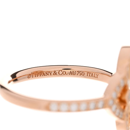 Tiffany 18K Rose Gold Diamond Fleur de Lis Ring 49 5 4 of 4