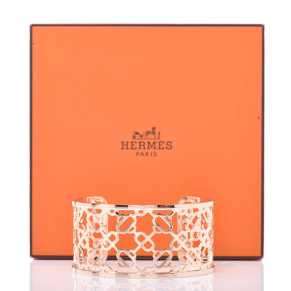 Hermes 18K Rose Gold Chaîne d'Ancre Passerelle Cuff Bracelet 5 of 5
