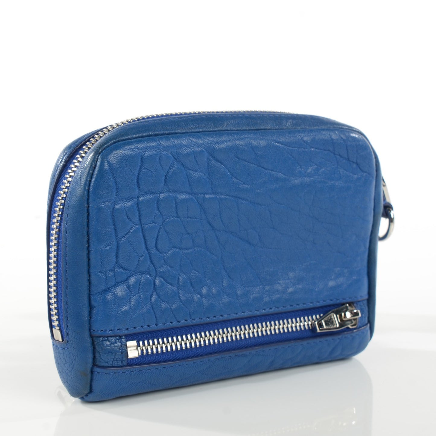Pebbled Lambskin Large Fumo Wallet Royal Blue