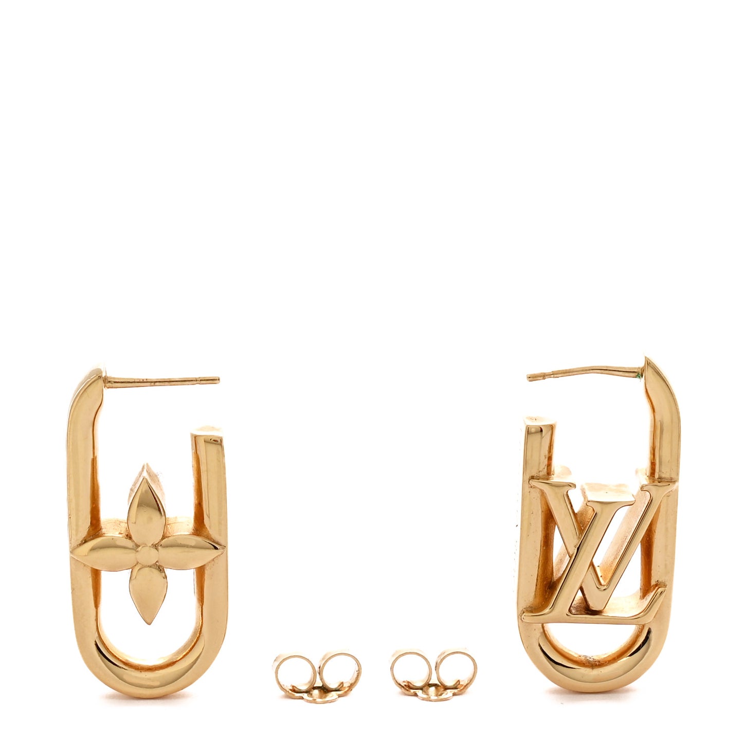 Metal My LV Chain Earrings Gold