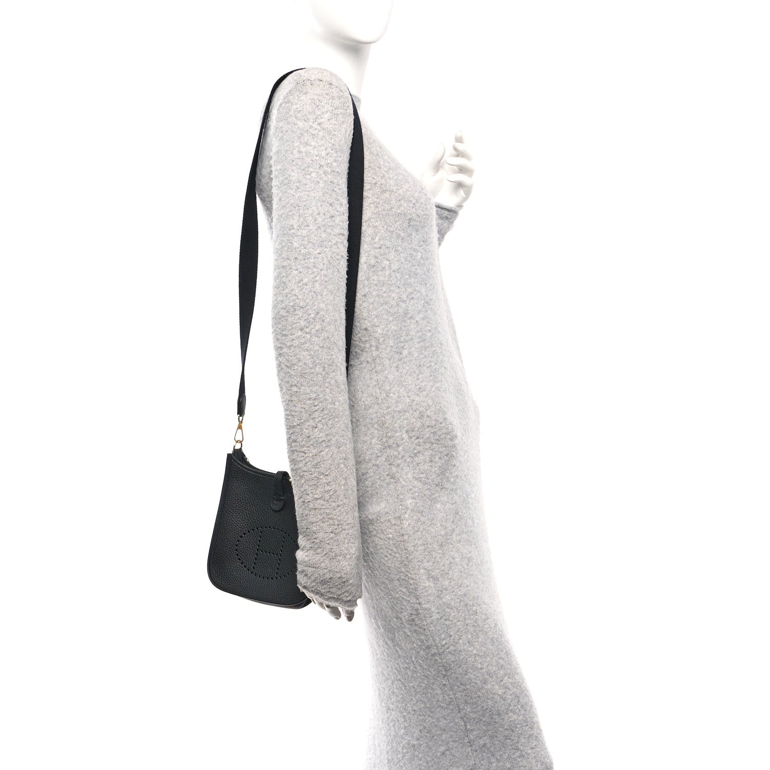 Hermes Taurillon Clemence Evelyne TPM Black 2 of 12