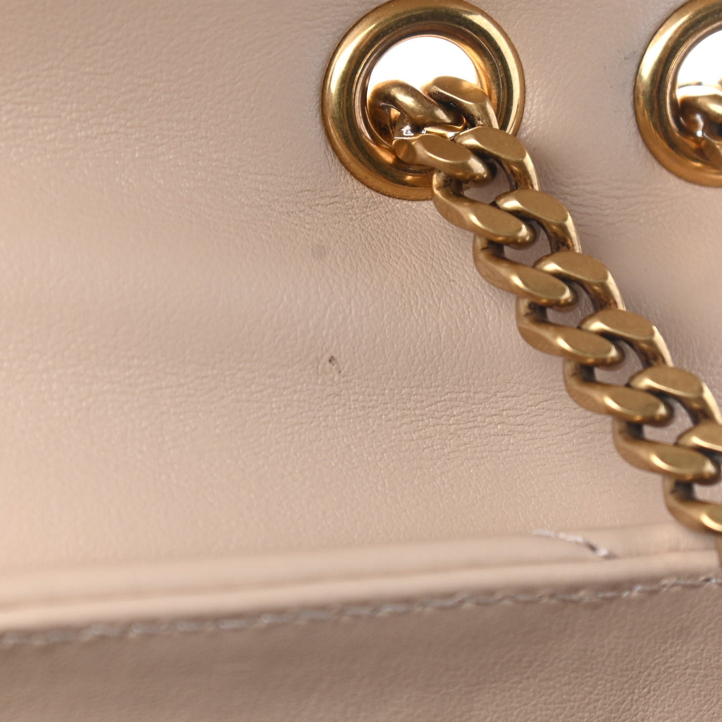 Calfskin Y Quilted Monogram Small Loulou Chain Satchel Dark Beige