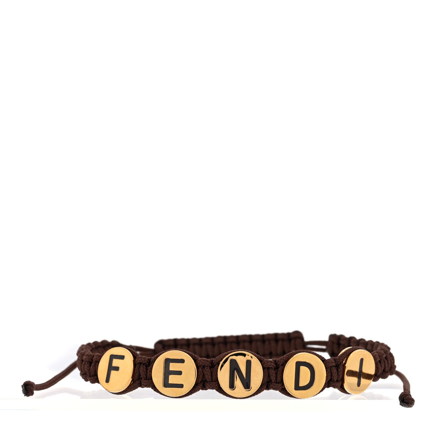 Fendi Fabric Braided Studded Bracelet Brown 1771990 – FASHIONPHILE