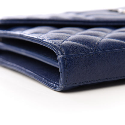 Saint Laurent Sheepskin Tri-Quilt Monogram Envelope Chain Wallet Marinette 6 of 9