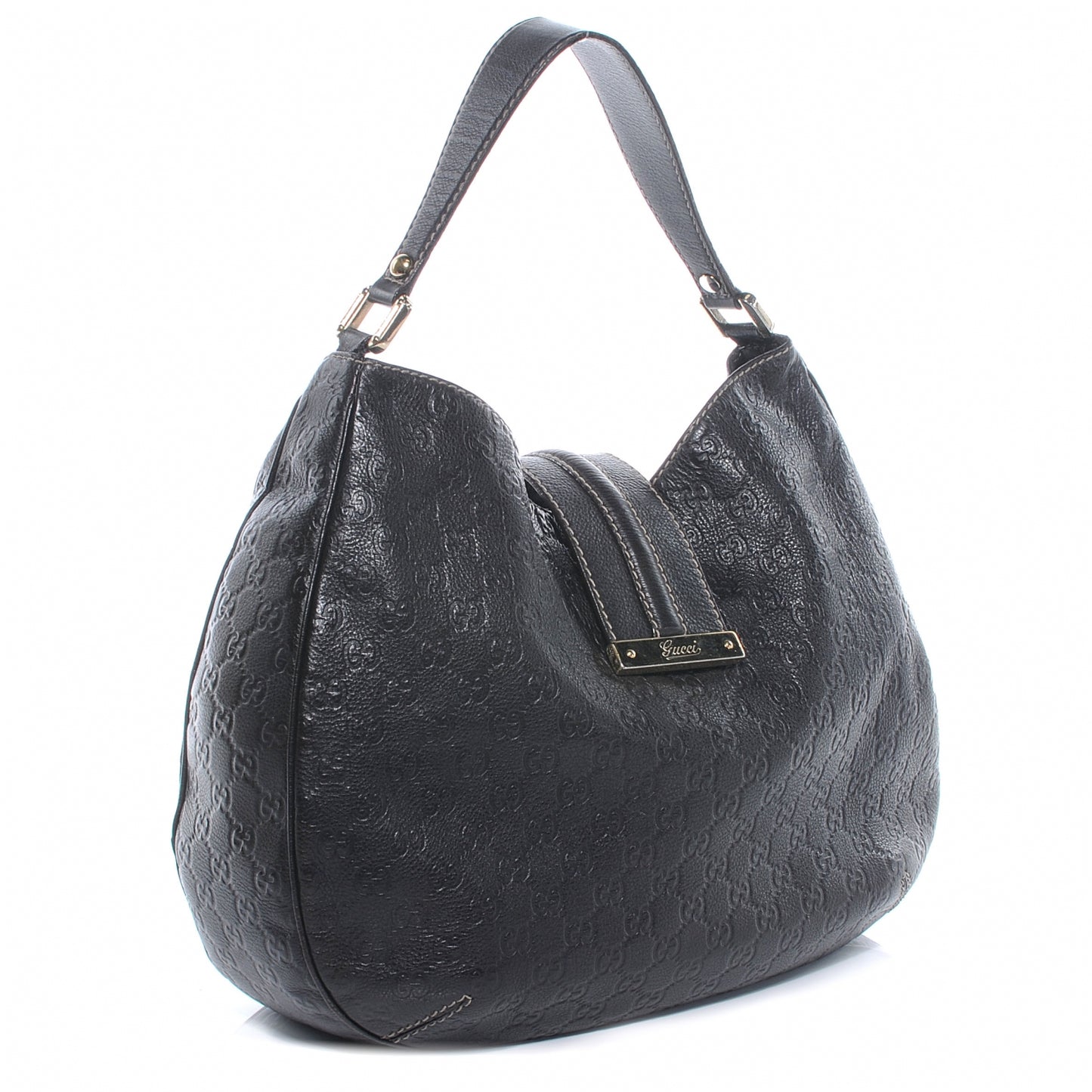 Guccissima New Ladies Web Large Hobo Brown