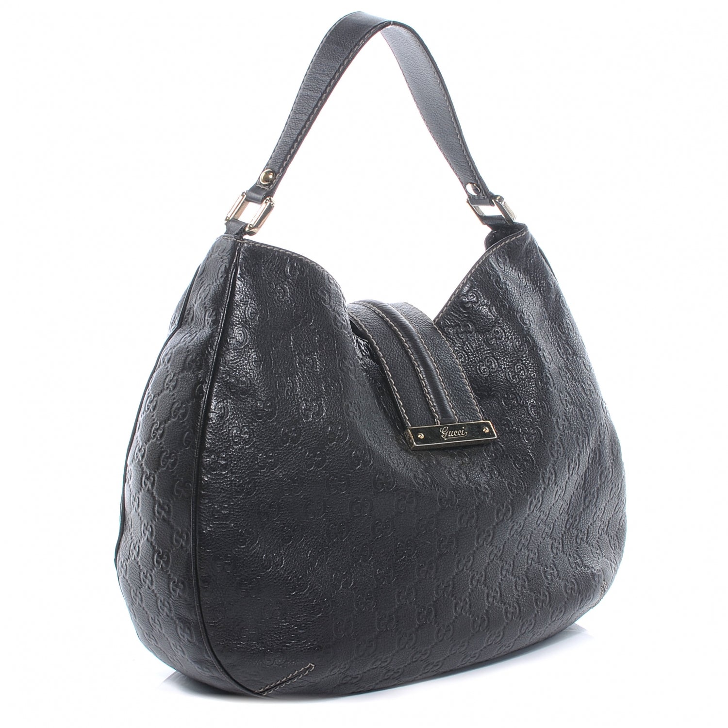 Gucci Guccissima New Ladies Web Large Hobo Brown 3 of 8