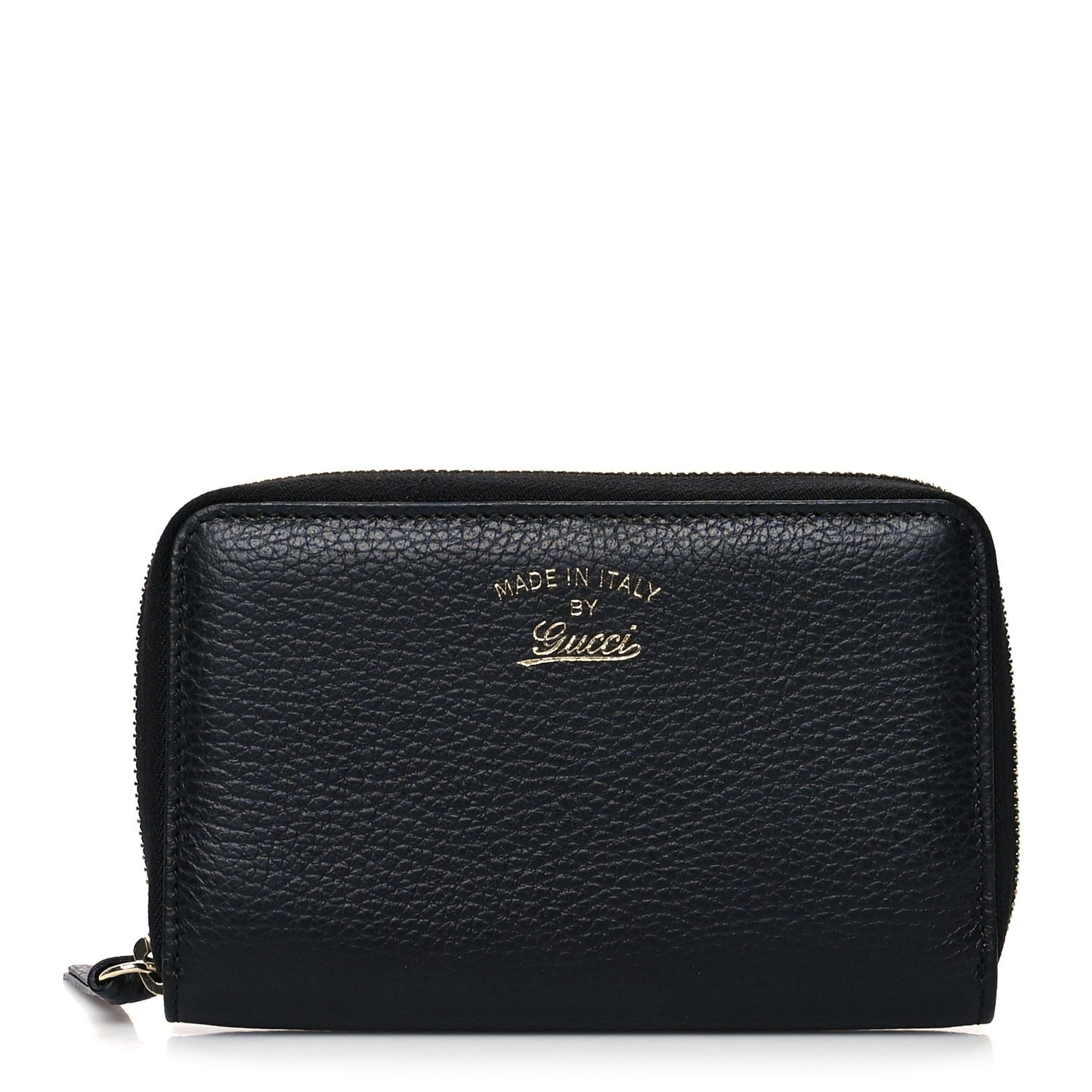 Dollar Calfskin Medium Swing Zip Around Wallet Black
