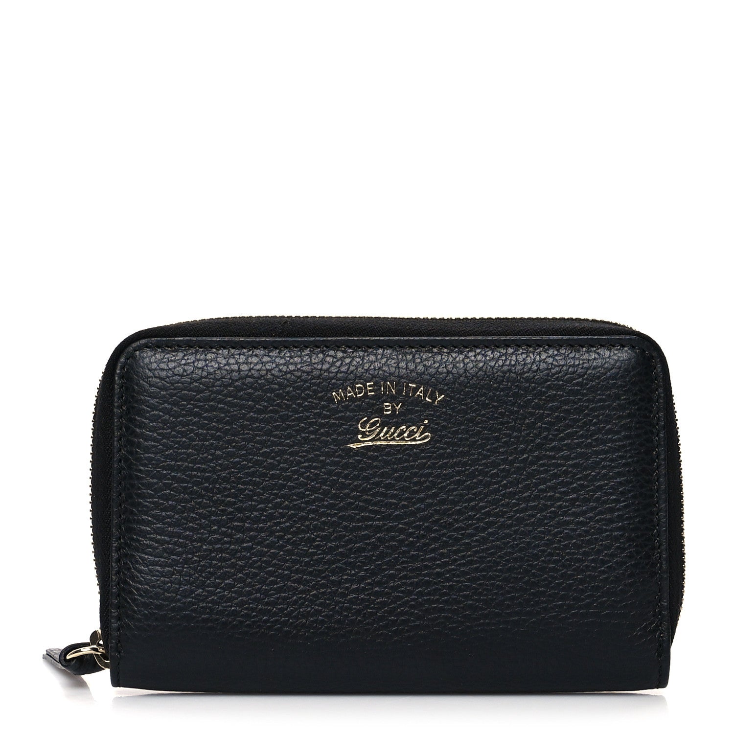 Gucci Dollar Calfskin Medium Swing Zip Around Wallet Black 1 of 7