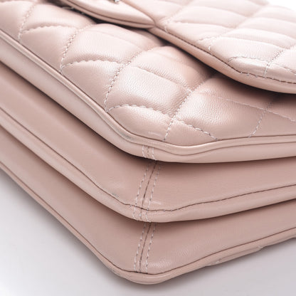 Chanel Lambskin Quilted Medium 3 Flap Light Pink 11 of 11