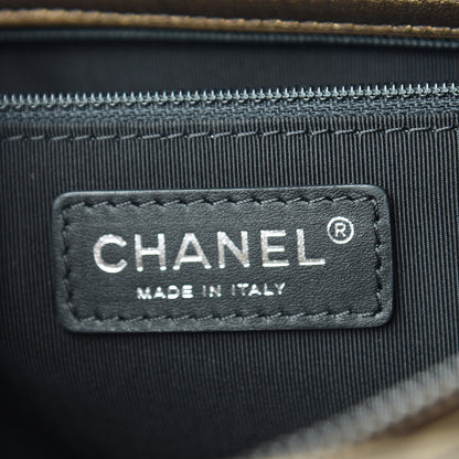 Chanel Metallic Grained Calfskin Quilted Shopping Tote Dark Gold 11 of 14