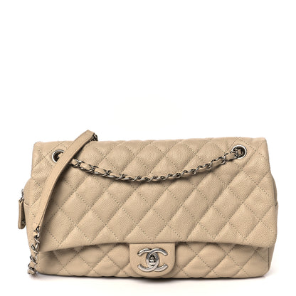 Chanel Caviar Quilted Jumbo Easy Flap Beige 1 of 11