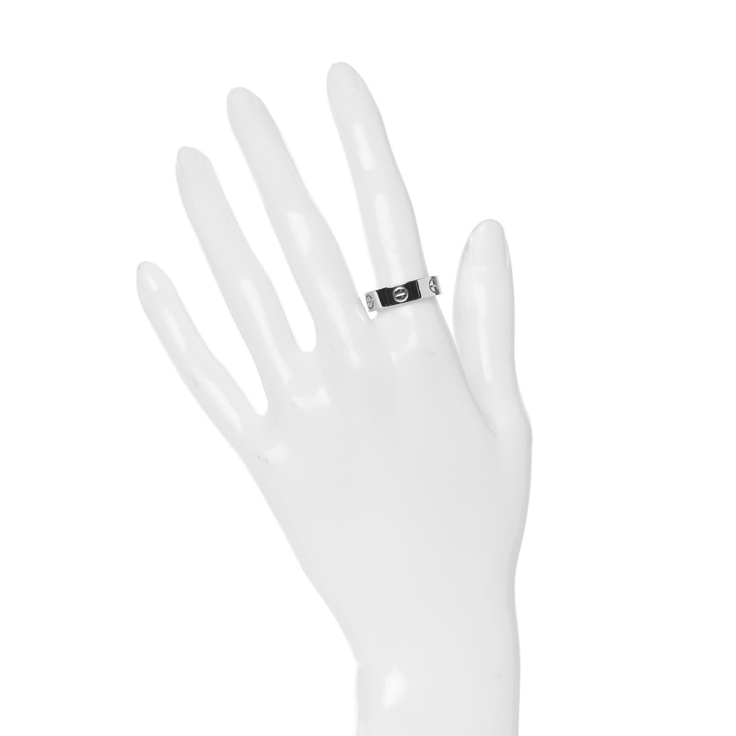 18K White Gold 5.5mm LOVE Ring 55 7.25