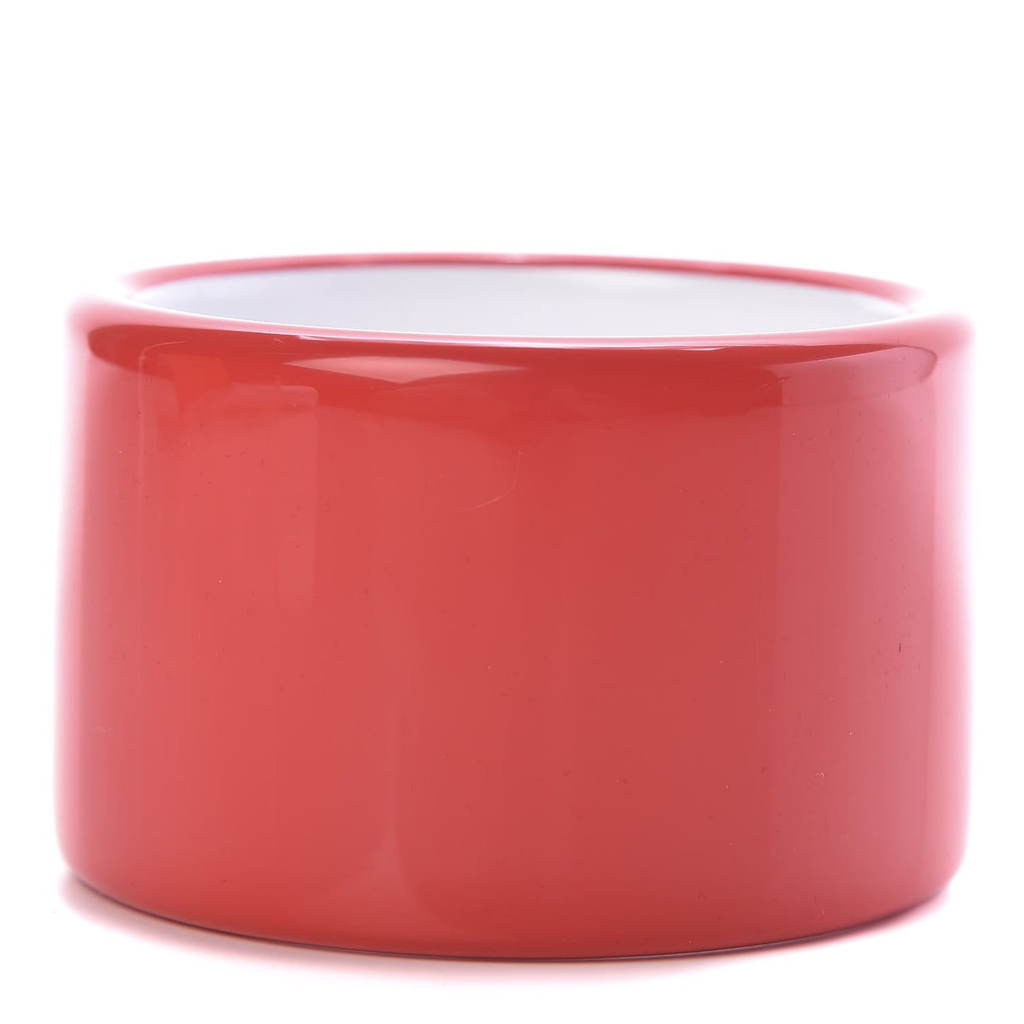 Lacquered Wood Assam Bracelet S Rouge Pivoine White