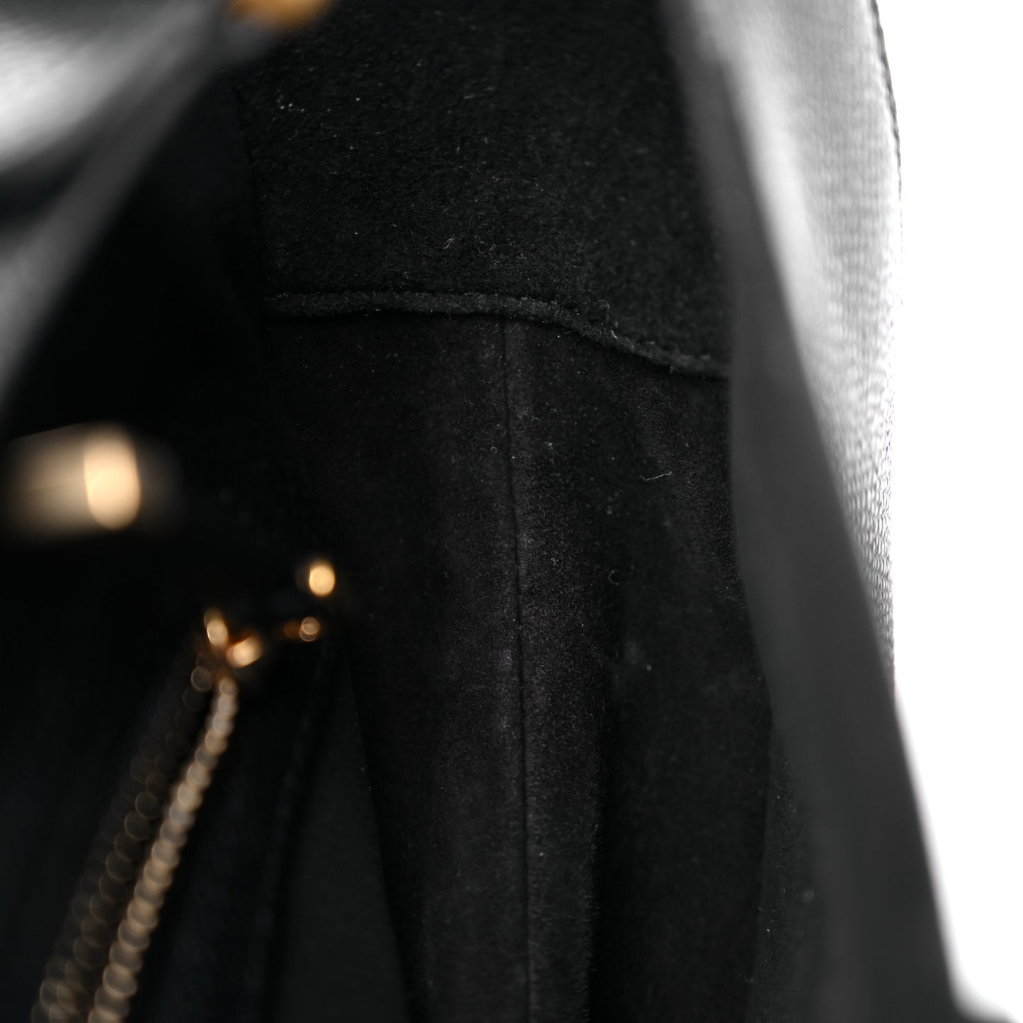 Grained Calfskin Saddle Bag Black