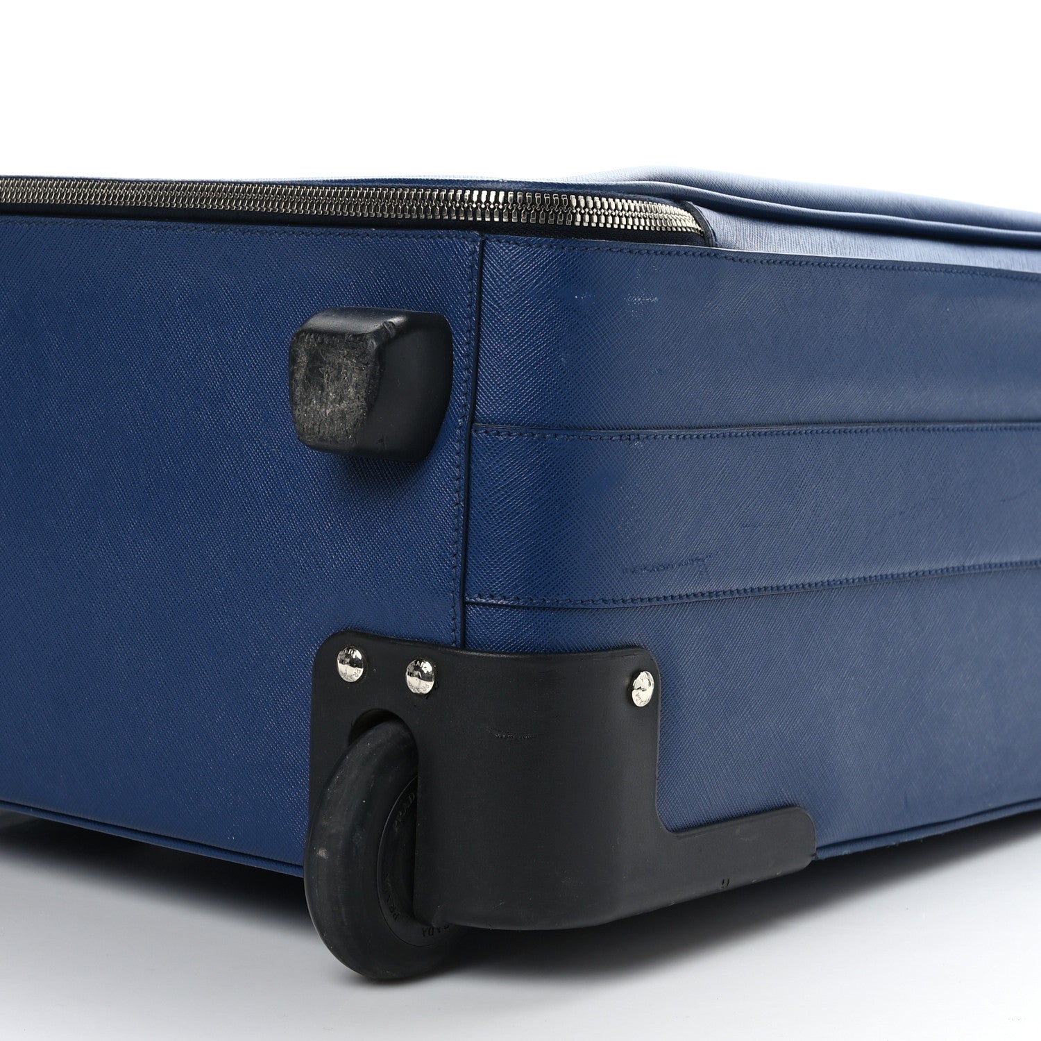 Prada Saffiano Travel Trolley Luggage Bluette 6 of 12