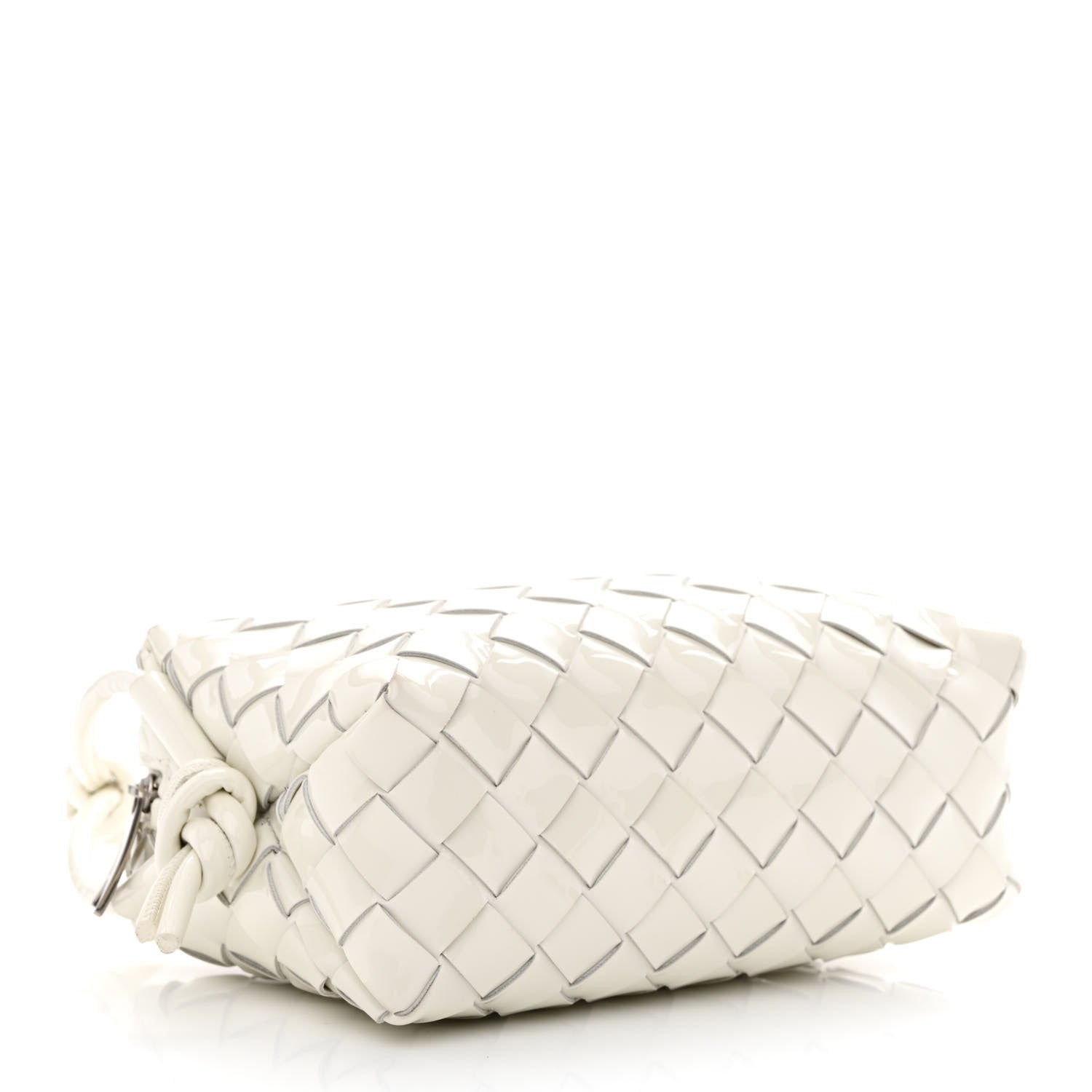 Bottega Veneta Patent Nappa Intrecciato Mini Loop Camera Bag White 4 of 10