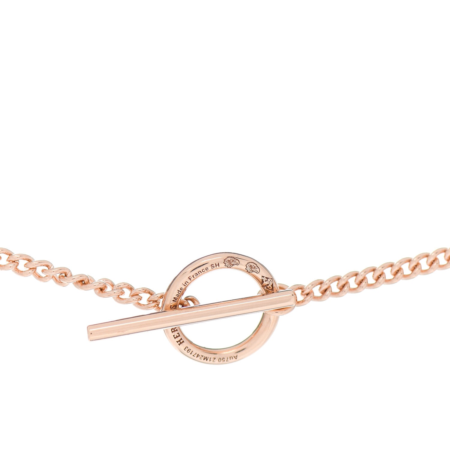 Hermes 18K Rose Gold PM Echappee Necklace SH 4 of 5