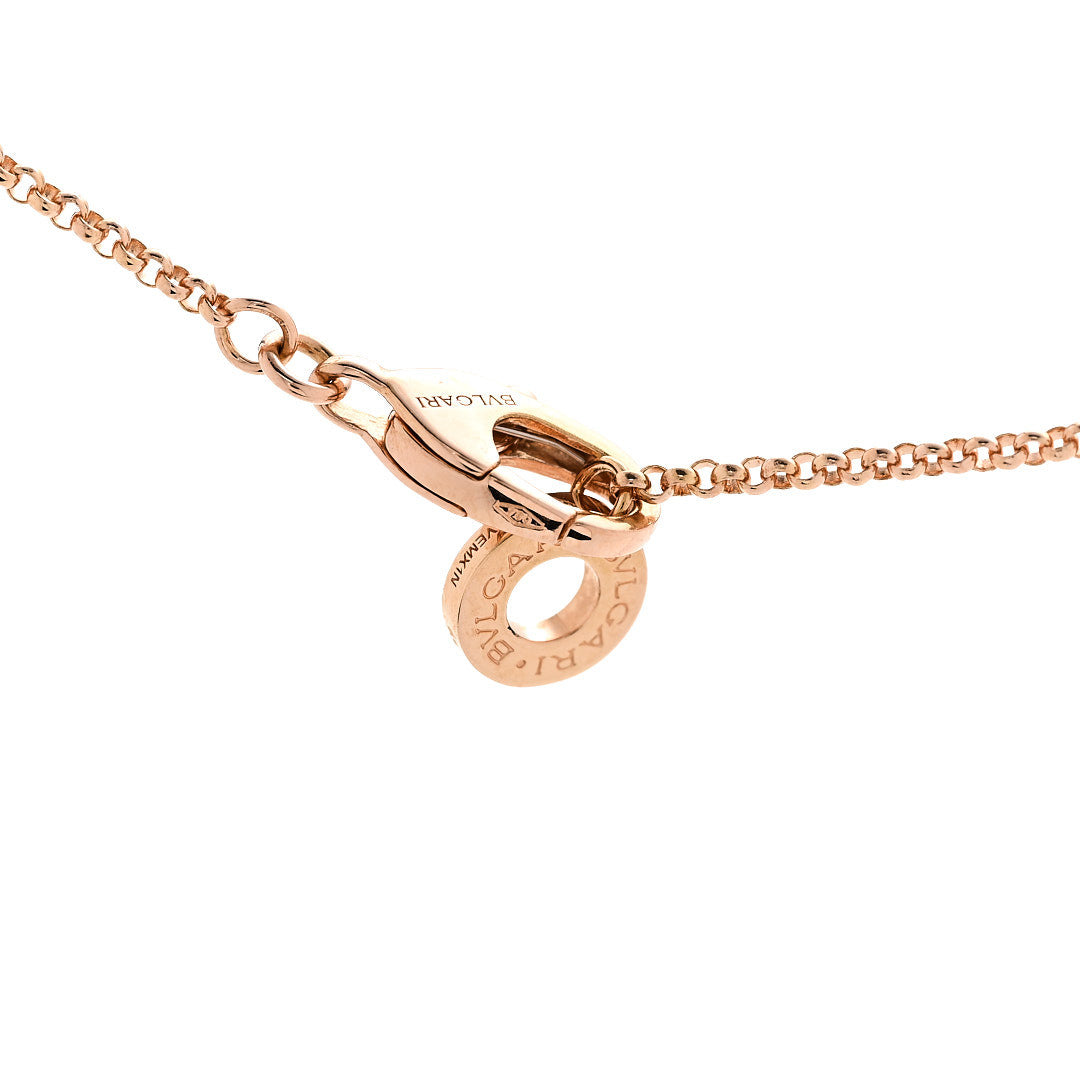 Bulgari 18K Rose Gold Cermet Small B.Zero1 Pendant Necklace 4 of 5